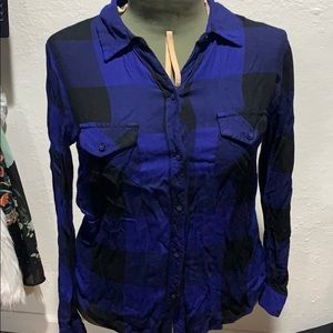 Flannel shirt from Madison Jules in blue and black